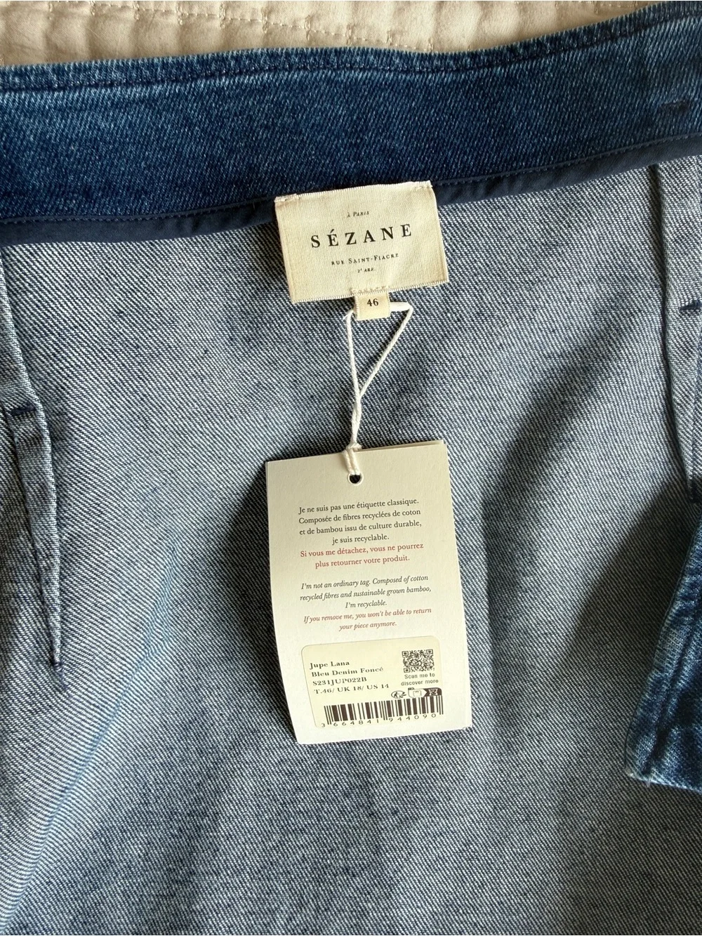 Sézane Lana Skirt Size 46 NWT